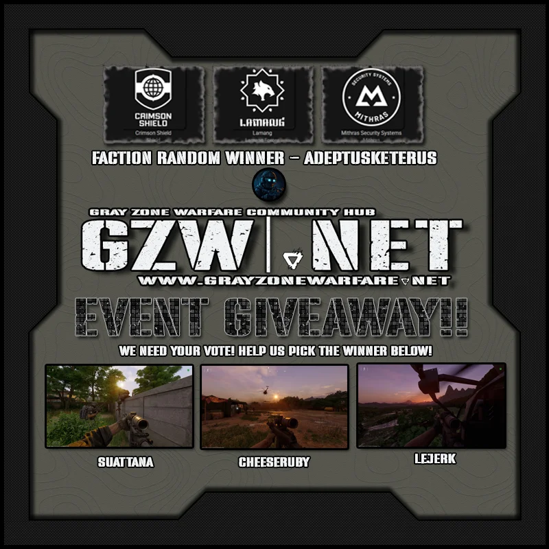 GRAY ZONE WARFARE.NET  - Supporter Edition Giveaway!!