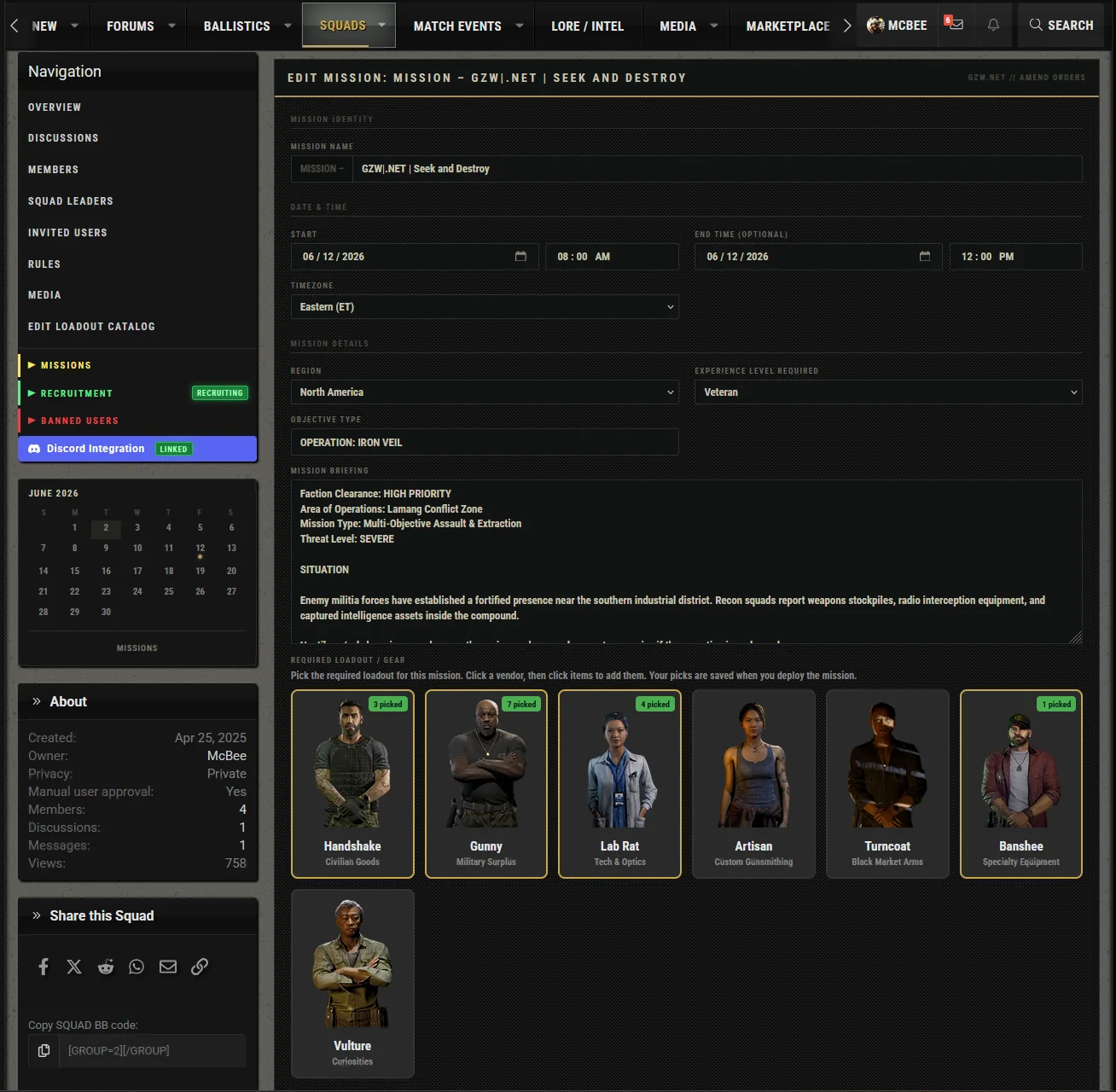SQUADS GETS LOADOUTS!